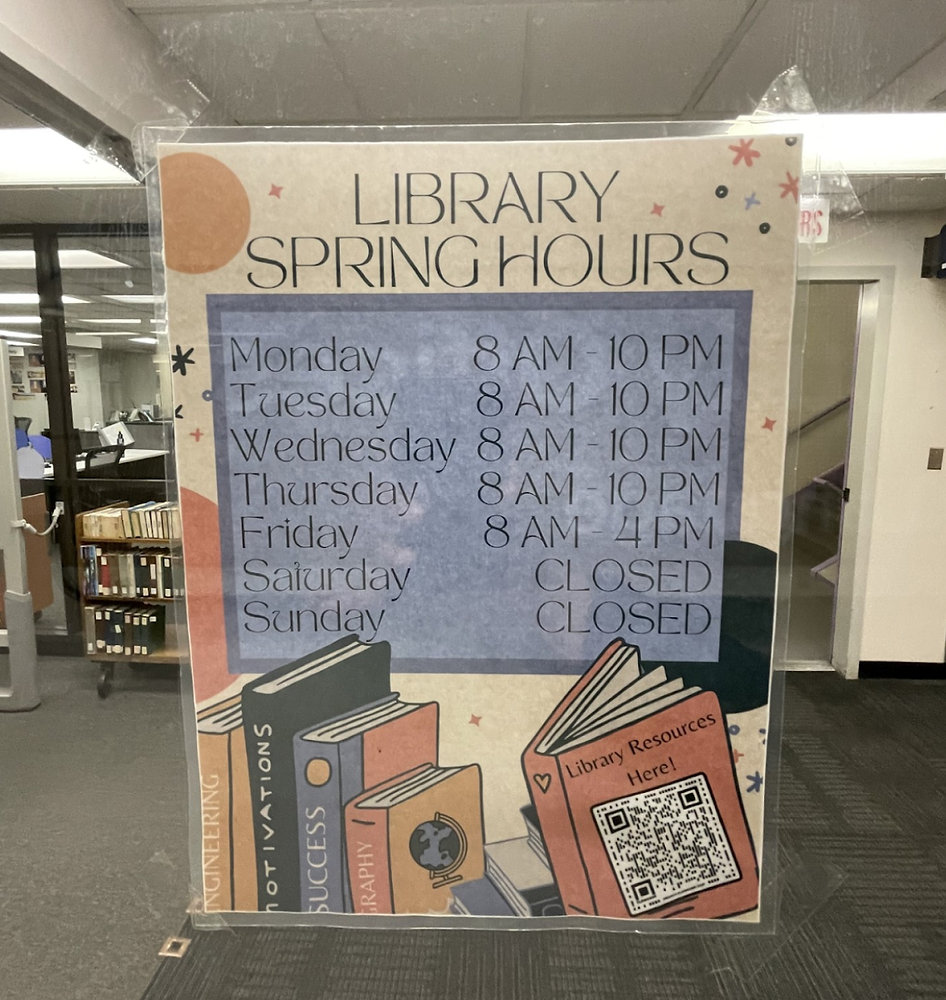 Library Hours Post Example Library’s New Hours of Operation