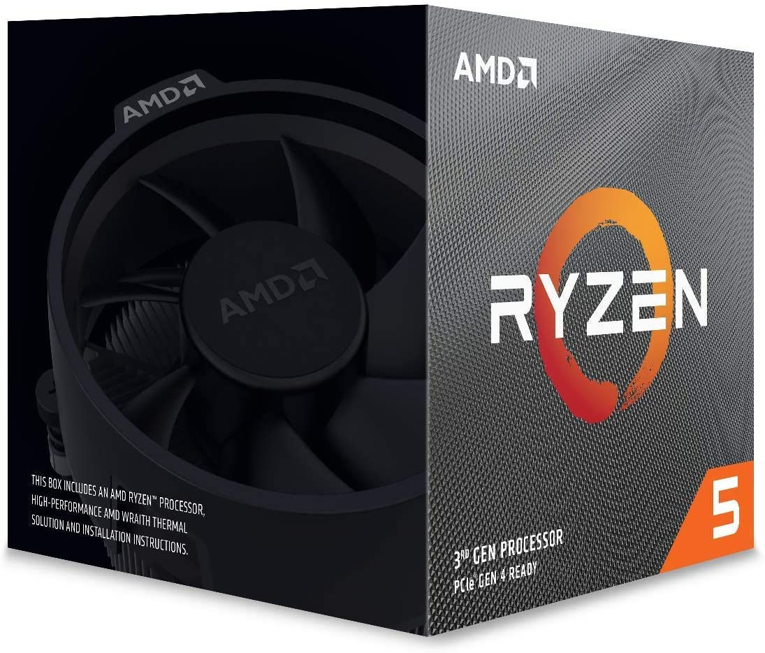 AMD Ryzen 5 3600XT CPU with Wraith Spire Cooler, AM4, 3.8GHz (4.5 Turbo), 6-Core