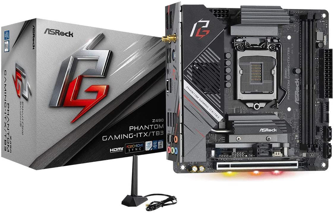Asrock Z490 PHANTOM GAMING-ITX/TB3, Intel Z490, 1200, Mini ITX, 2 DDR4, HDMI, DP