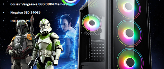 CTG01 AMD RYZEN 5 3400G with 8GB RAM + 240GB SSD - PRE-BUILT SYSTEM