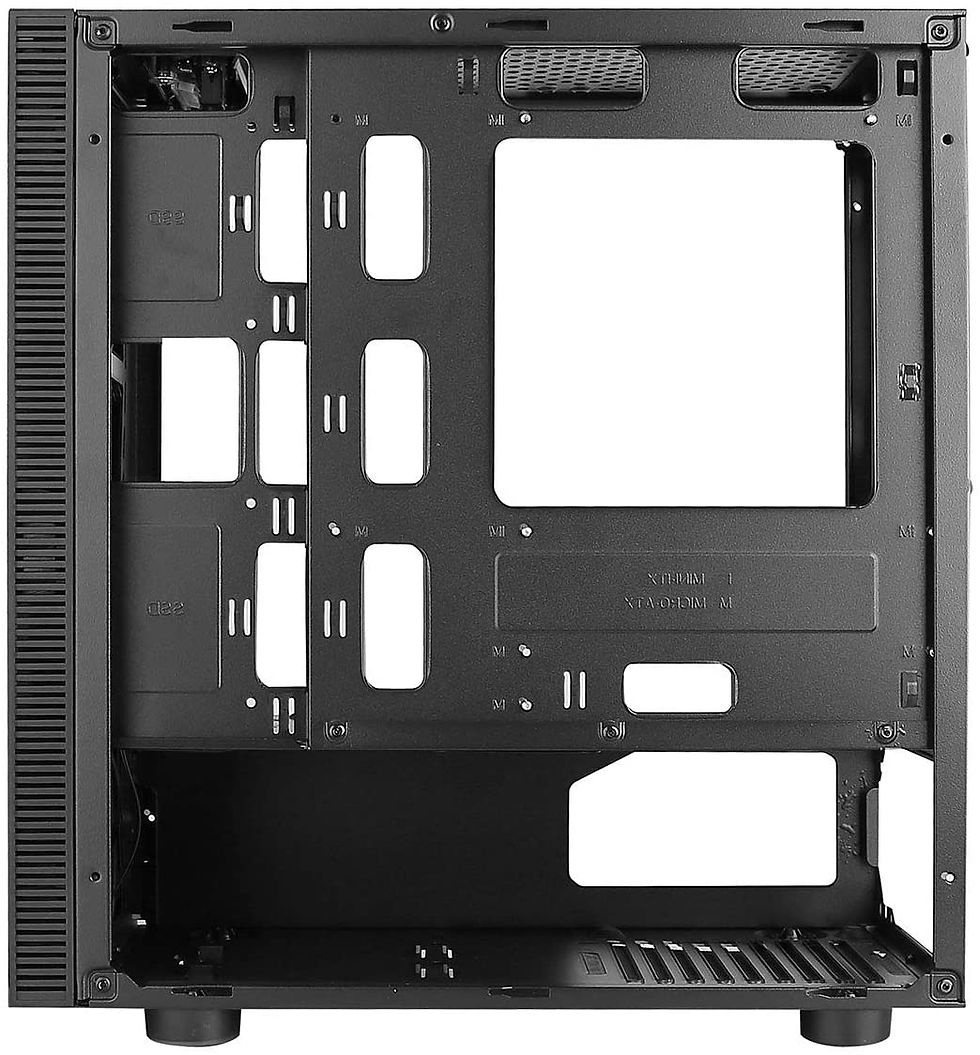 Thumbnail: CiT Seven MATX Gaming Case Rainbow RGB Strip 1 x Rainbow RGB Fan Acrylic Side