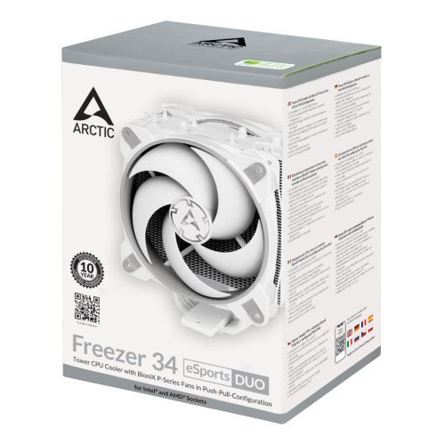 Thumbnail: Arctic Freezer 34 eSports DUO Edition Heatsink & Fan, Grey & White, Intel & AMD