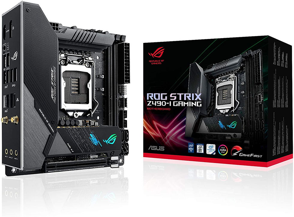 Thumbnail: Asus ROG STRIX Z490-I GAMING, Intel Z490, 1200, Mini ITX, 2 DDR4, HDMI, DP, AX W