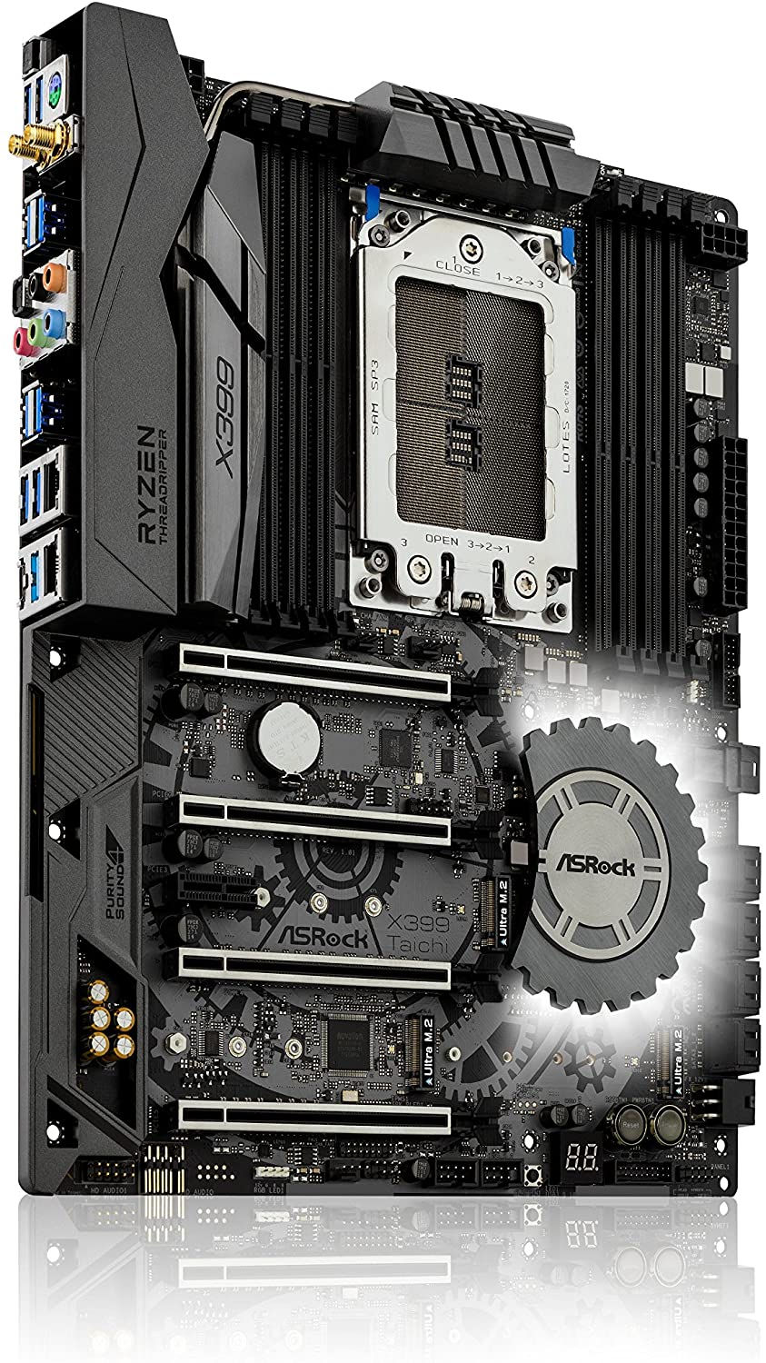 Thumbnail: Asrock X399 TAICHI, AMD X399, TR4, ATX, 8 DDR4, XFire/SLI, Wi-Fi, Dual GB LAN,