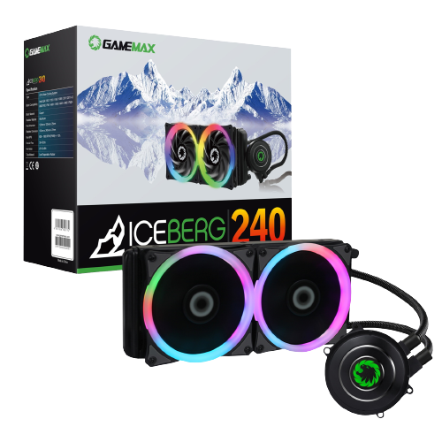Thumbnail: GameMax Iceberg Universal Socket 240mm PWM 1800RPM RGB LED AiO Liquid CPU Cooler