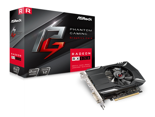 Asrock Phantom Gaming Radeon RX550, 2GB DDR5, PCIe3, DVI, HDMI, DP,1230MHz Clock