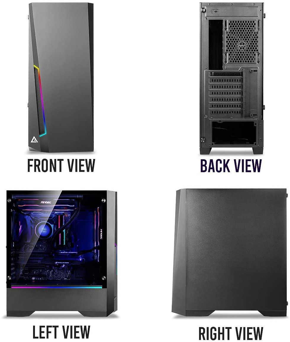 Thumbnail: Antec DP501 Dark Phantom Gaming Case with Window, ATX, No PSU, Tempered Glass,