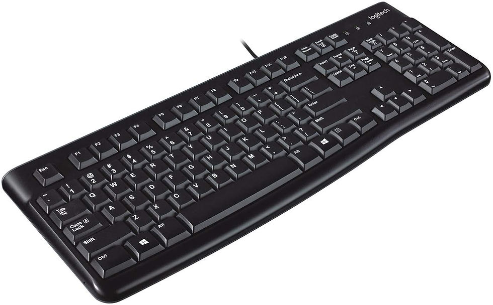 Thumbnail: Logitech K120 Wired Keyboard, USB, Low Profile, Quiet Keys, OEM