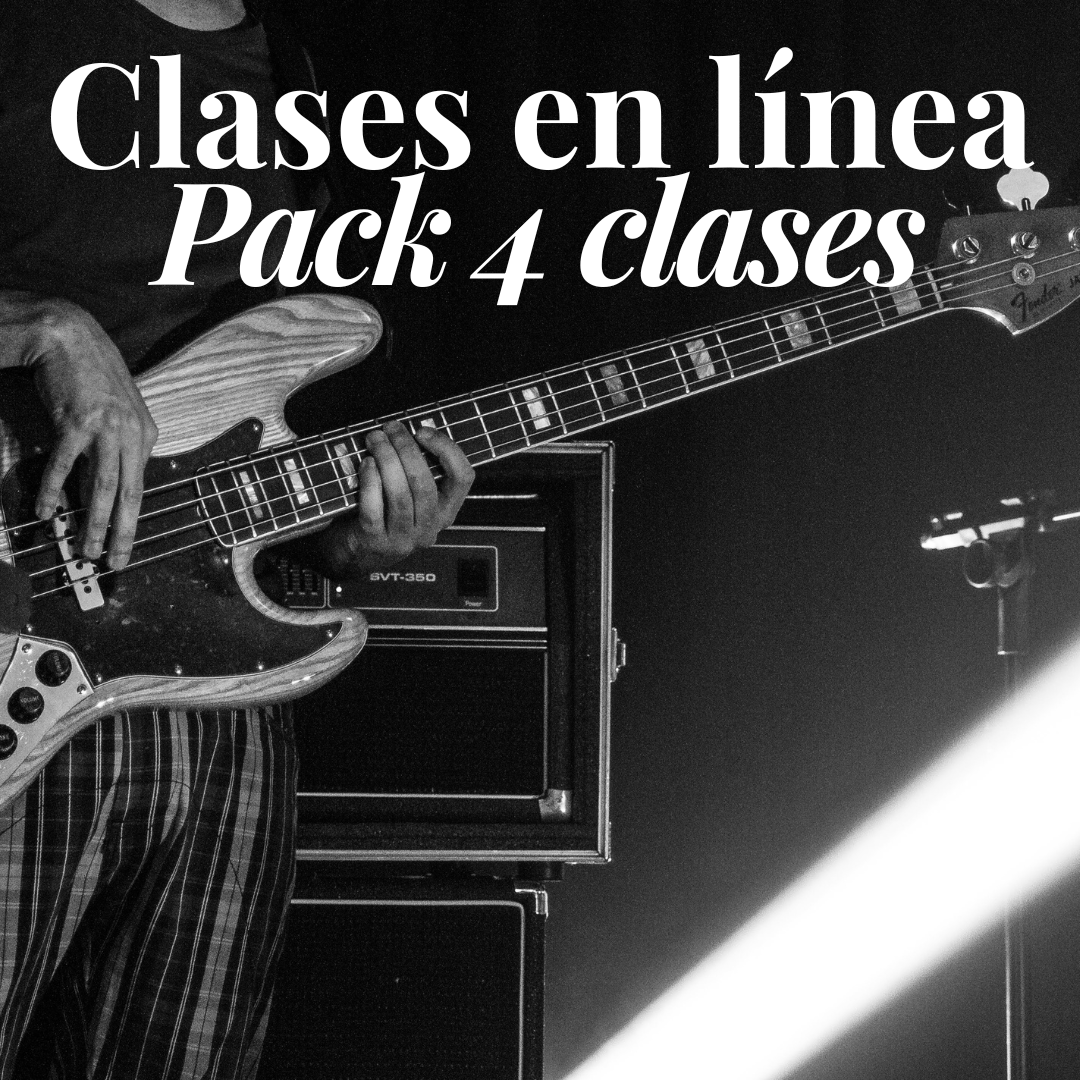 Clases en línea de Bajo Electrico (Pack 4 clases al mes)