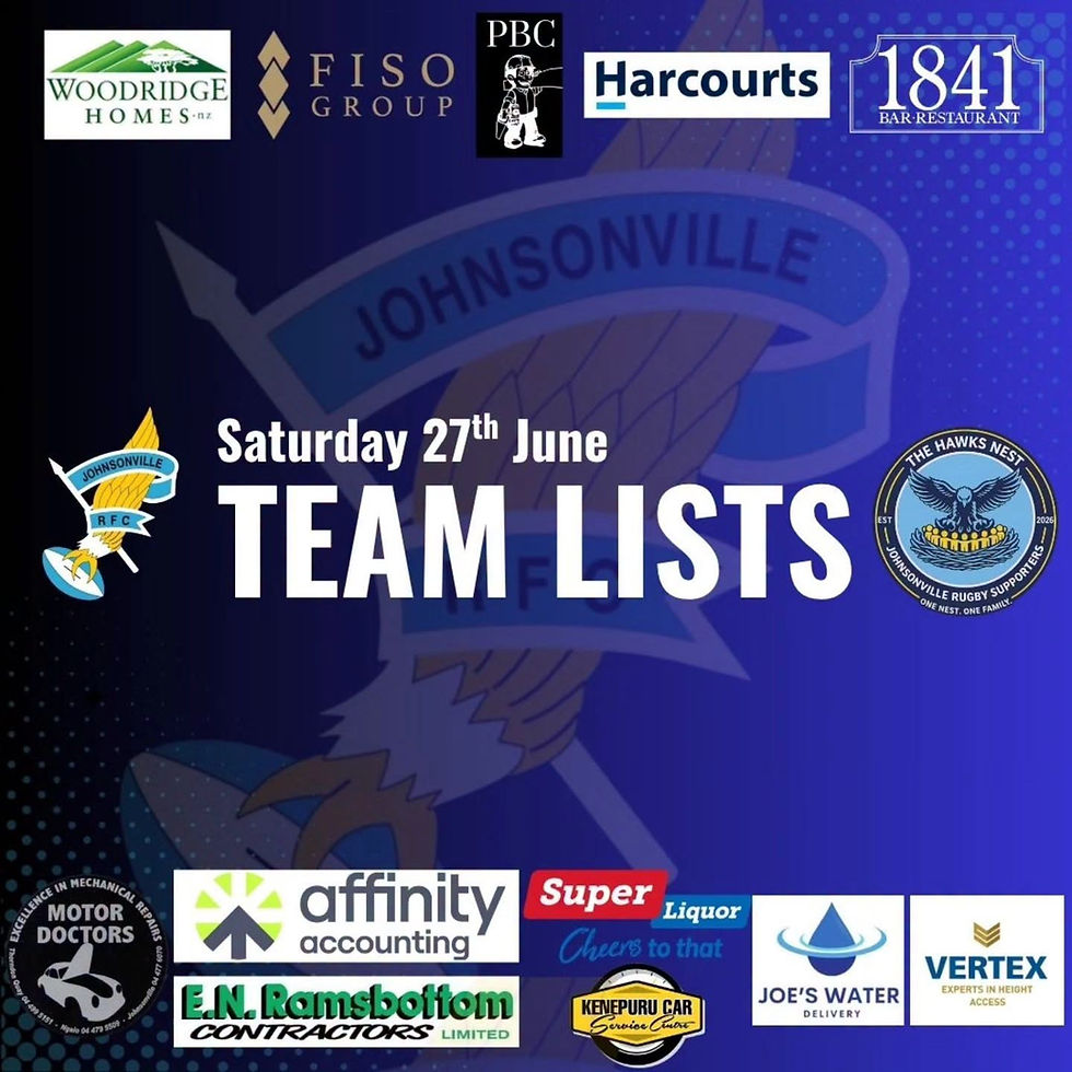 Team List for Saturday 27 June 2026