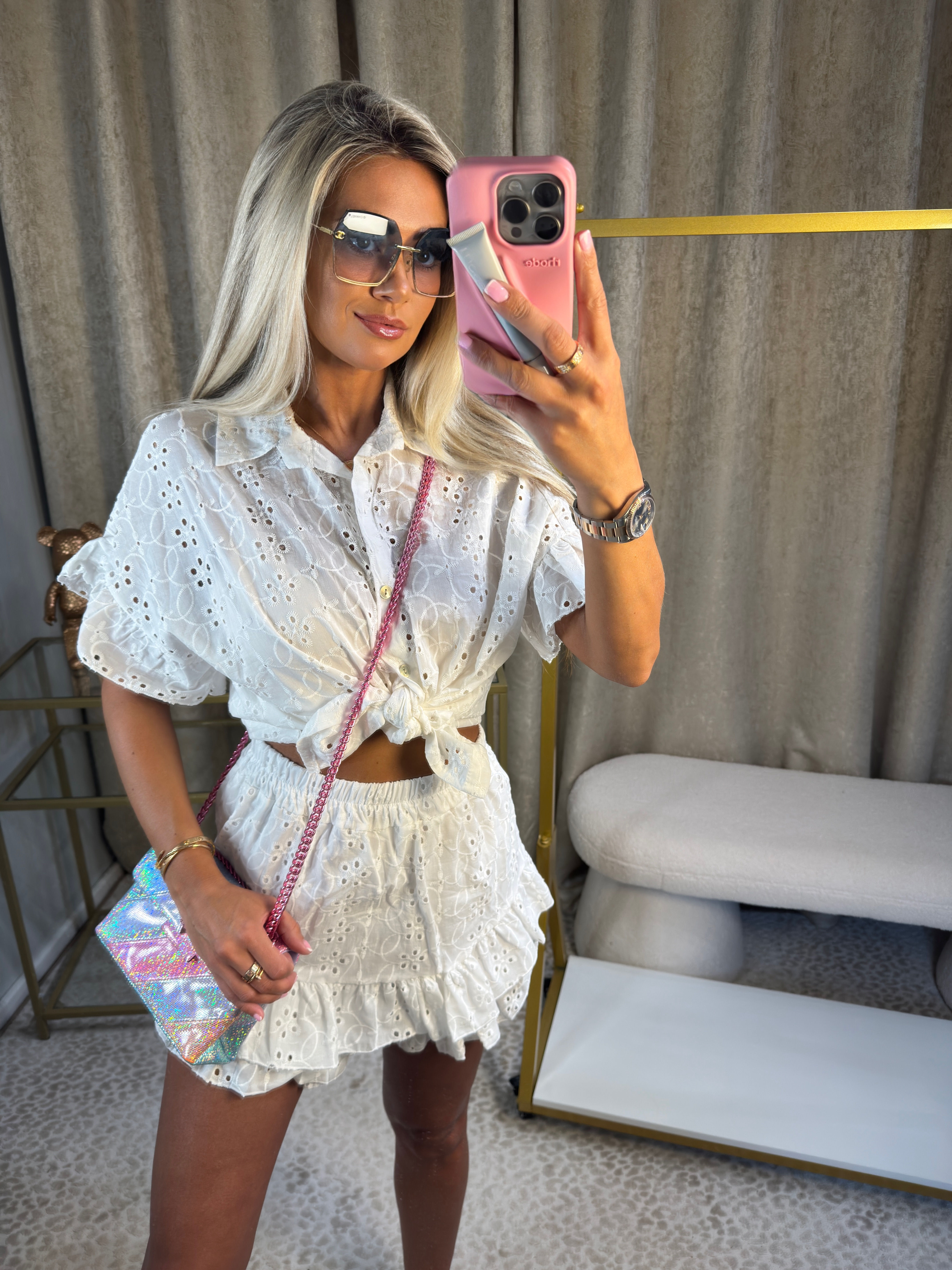 Angleise 2pc Oversize 2pc Short Set