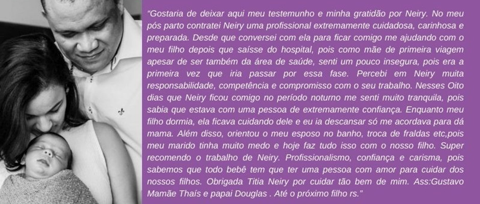 “Gostaria de deixar aqui meu testemunho
