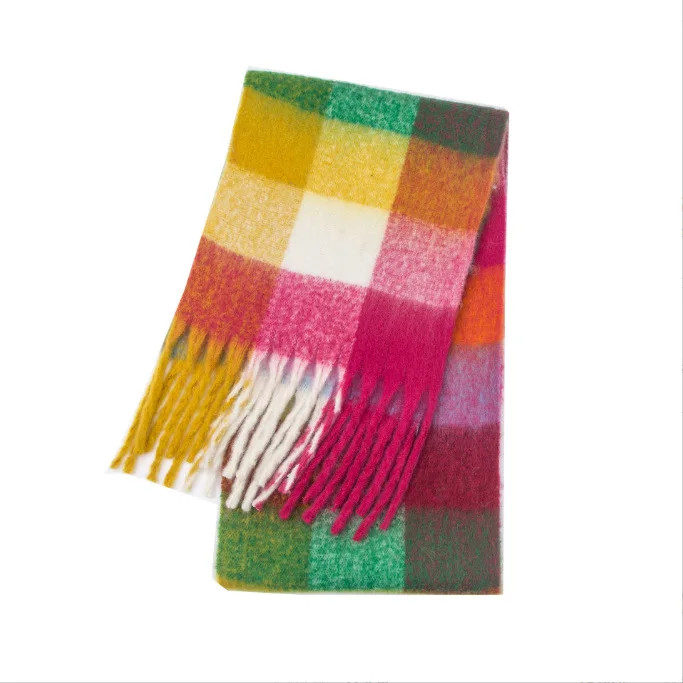 Thumbnail: 2025 Winter Thick Warm Scarf Women Cashmere Shawl and Wraps Pashmina Neckerchief