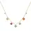 Thumbnail: 925 Sterling Silver Colorful AAA CZ Gold Color Clover Necklace Elegant Pendant