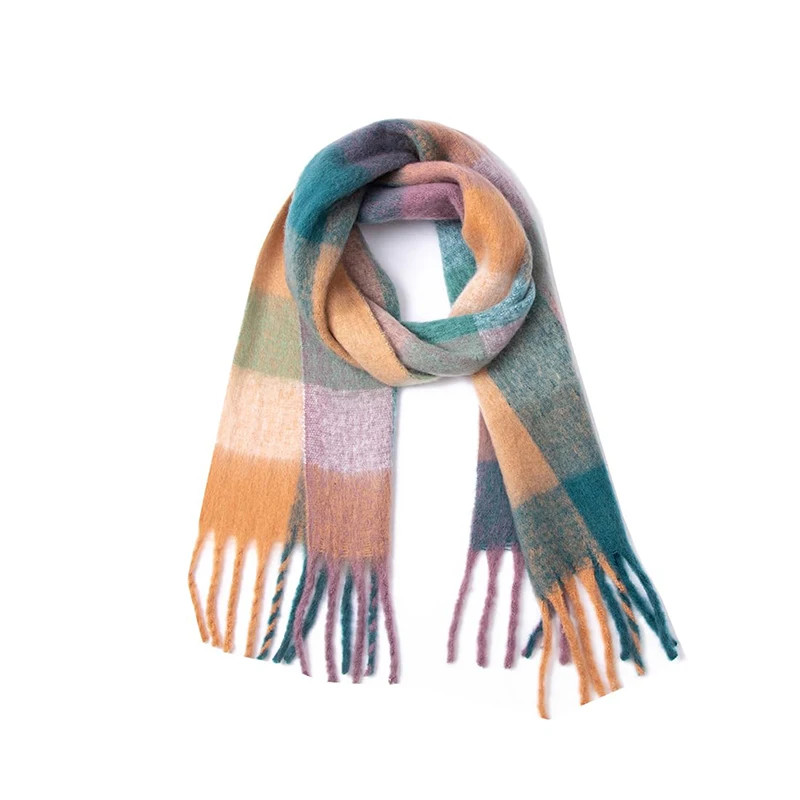 Thumbnail: 2025 Winter Thick Warm Scarf Women Cashmere Shawl and Wraps Pashmina Neckerchief