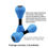 Thumbnail: Aquatic Exercise Dumbbells 2pcs - Portable, Lightweight, Heat Resistance