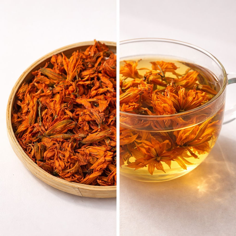 Thumbnail: Natural Orange Lily Flower Tea - Dried Whole Lily Petals, Caffeine-Free