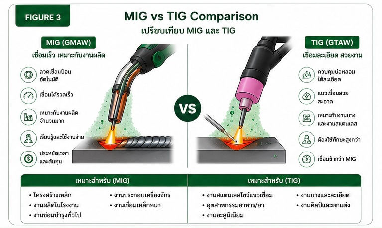 MIG vs TIG welding comparison