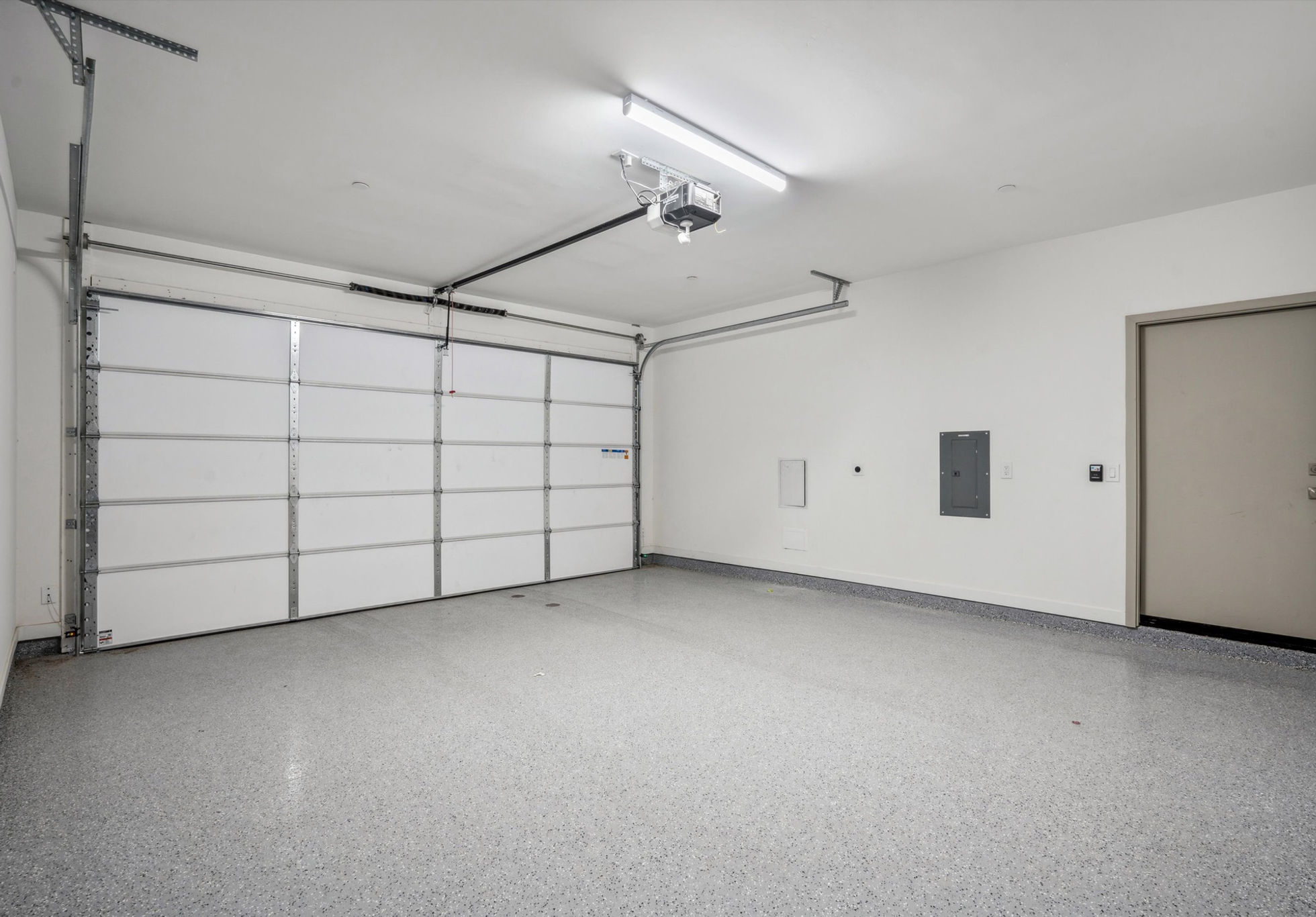 Garage parking at Agave Townhomes.