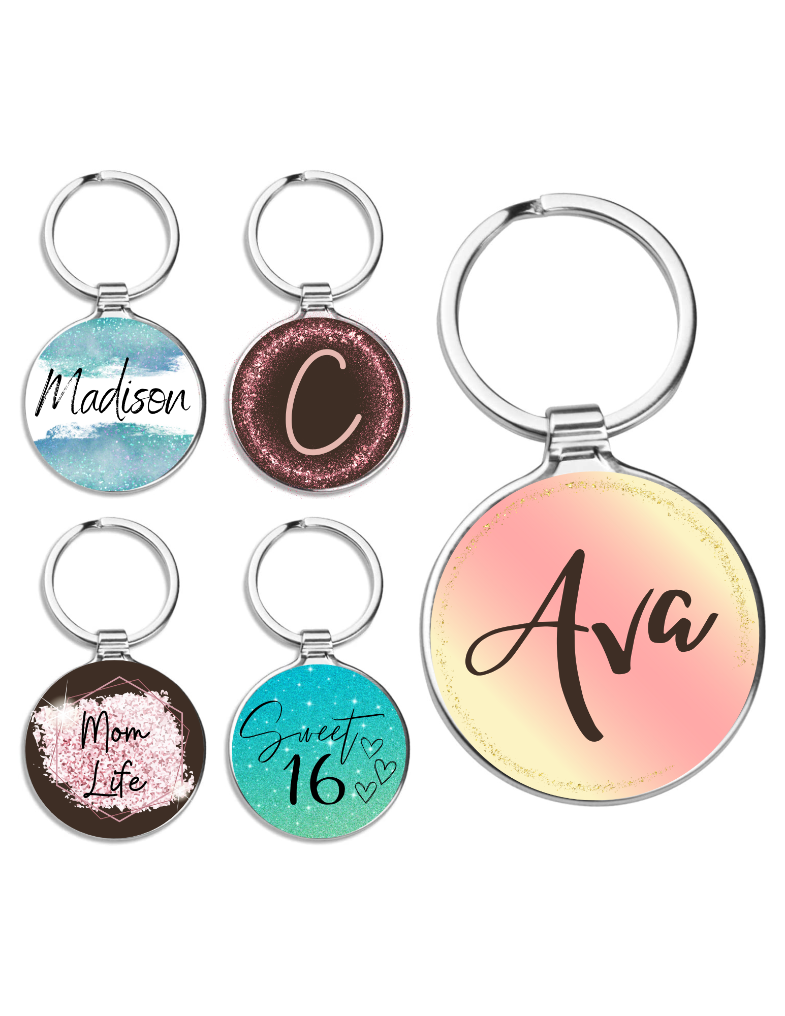 Round Customizable Keychain