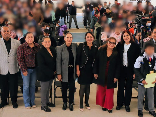 Entrega de arcotecho refuerza infraestructura educativa en San Jerónimo Xonacahuacan