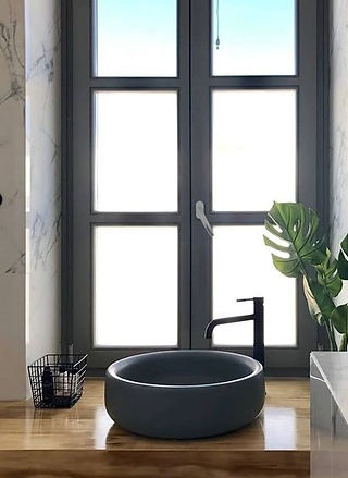 idelisa studio Lavabo d'appoggio colore blu balena