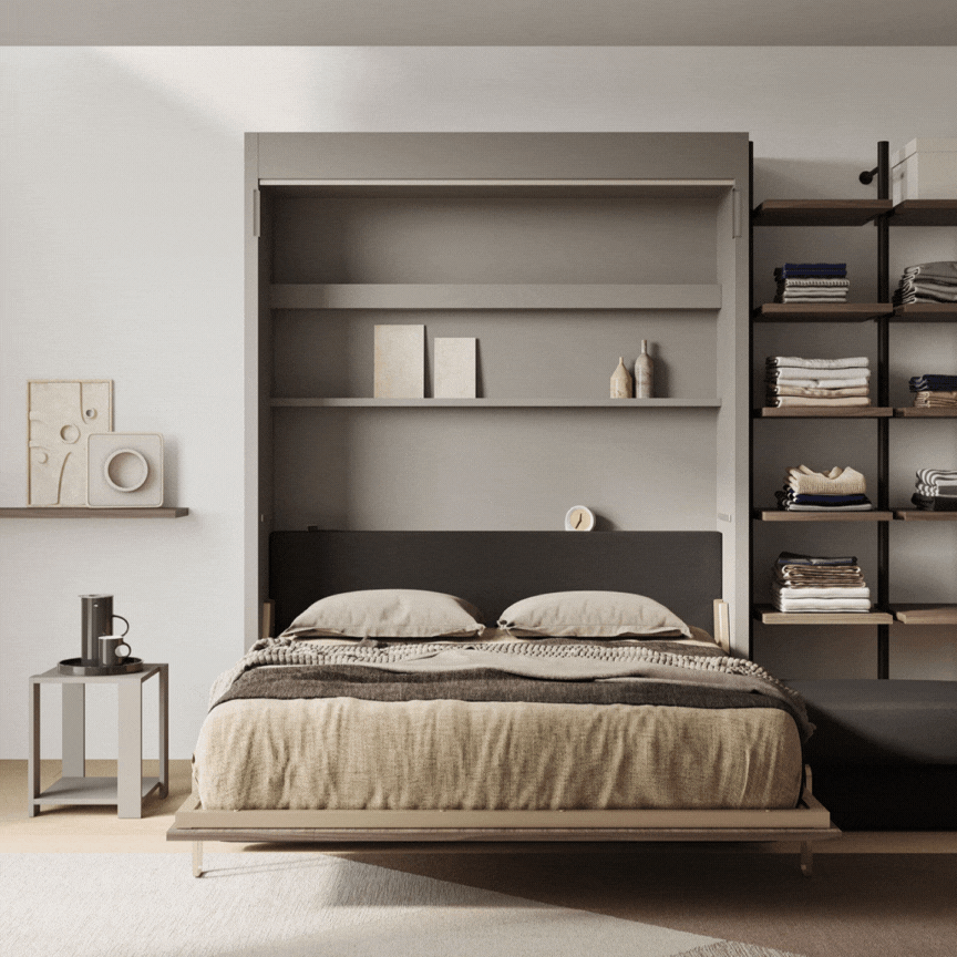 Elisa Spinelli idelisa studio Milano Interio design arredi trasformabili salvaspazio progettazione interior designer cucina soggiorno living monolocale bilocale case piccole divano letto estraibile