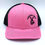 Thumbnail: Cattle Brand Trucker Hat - Pink w/ Black Mesh