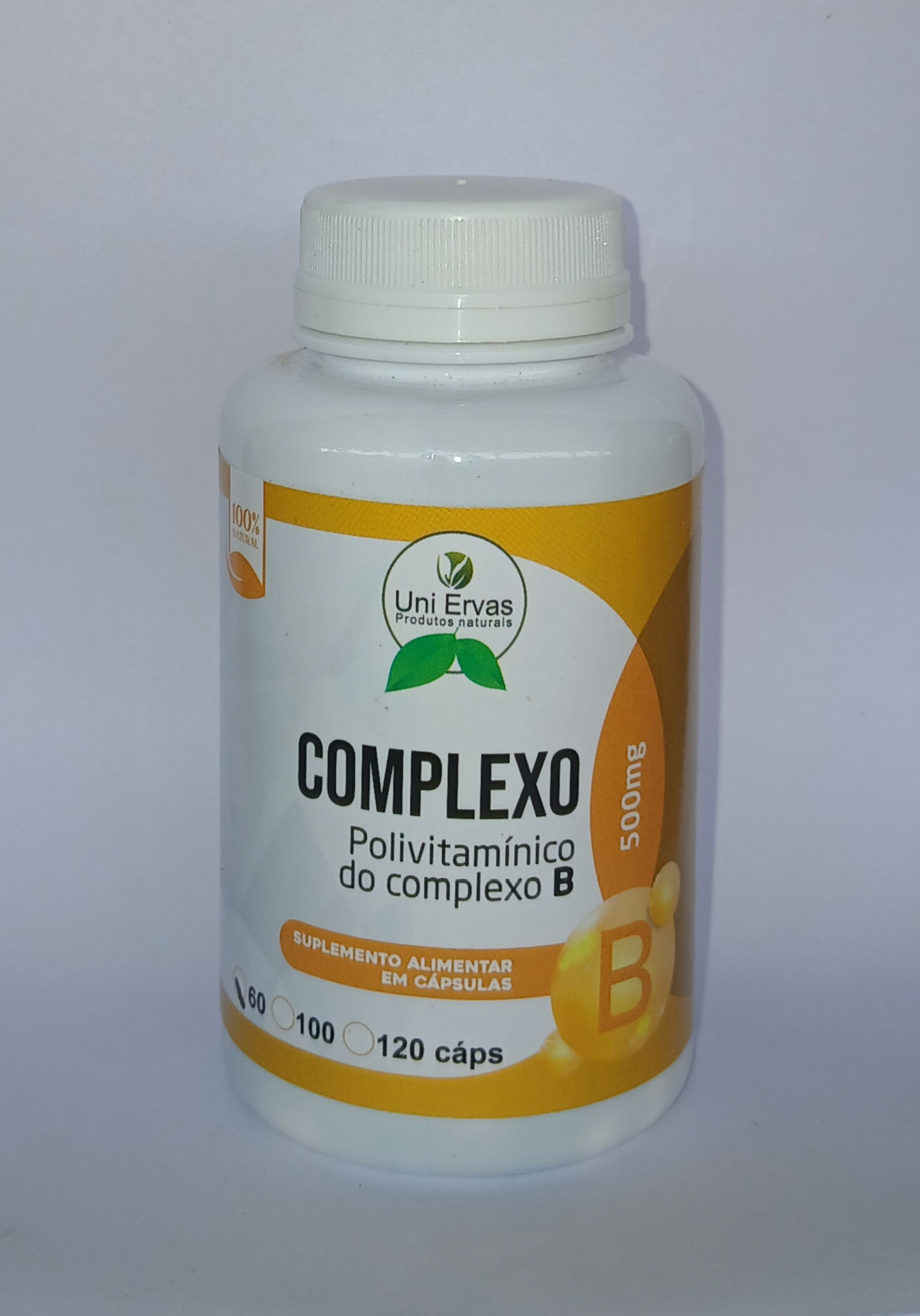 Vitamina complexo B Uni Ervas 60caps 500mg