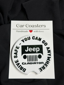 New car coasters for your new ride!! Personalized to fit a fun quote and logo!