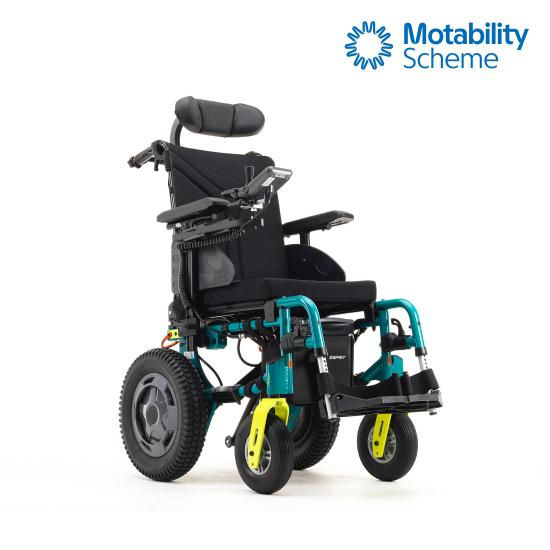 Esprit Action Junior Folding Power Chair with Motability logo.