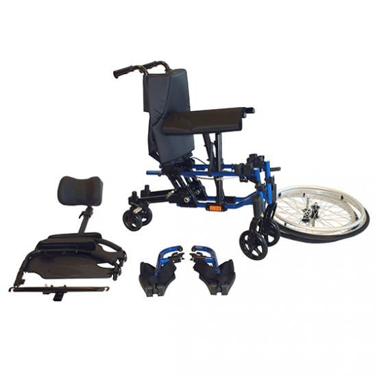 Disassembled Invacare Action 3NG MWP wheelchair components