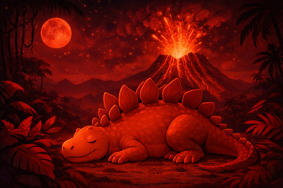 Red Light Sleep YouTube Channel - Dinosaur Sleep Room for Kids