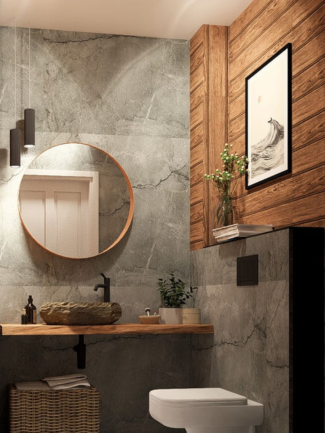 Nowoczesna łazienka w stylu naturalnym 🌿🚿