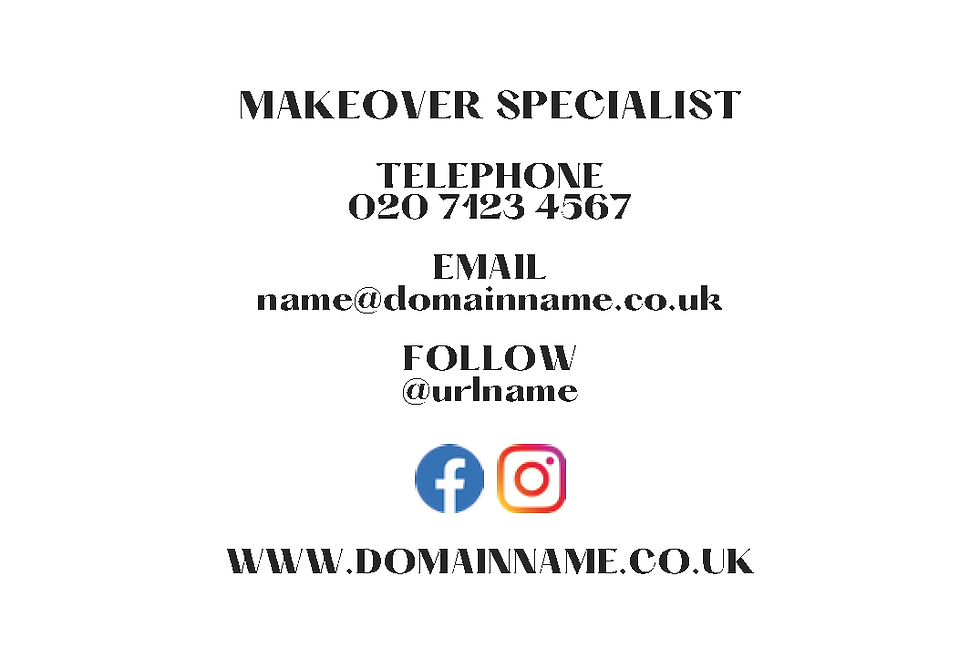 Thumbnail: 'Makeover' Business Card (Canva Template)