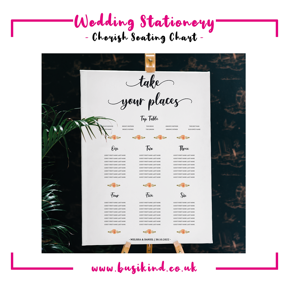 Thumbnail: Cherish Wedding: Seating Charts