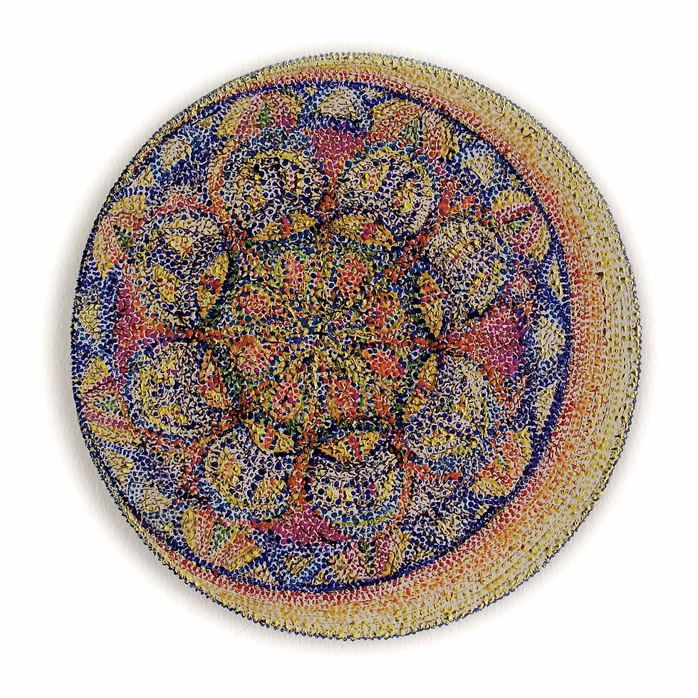 Mes cercles et mes points, autoportrait.