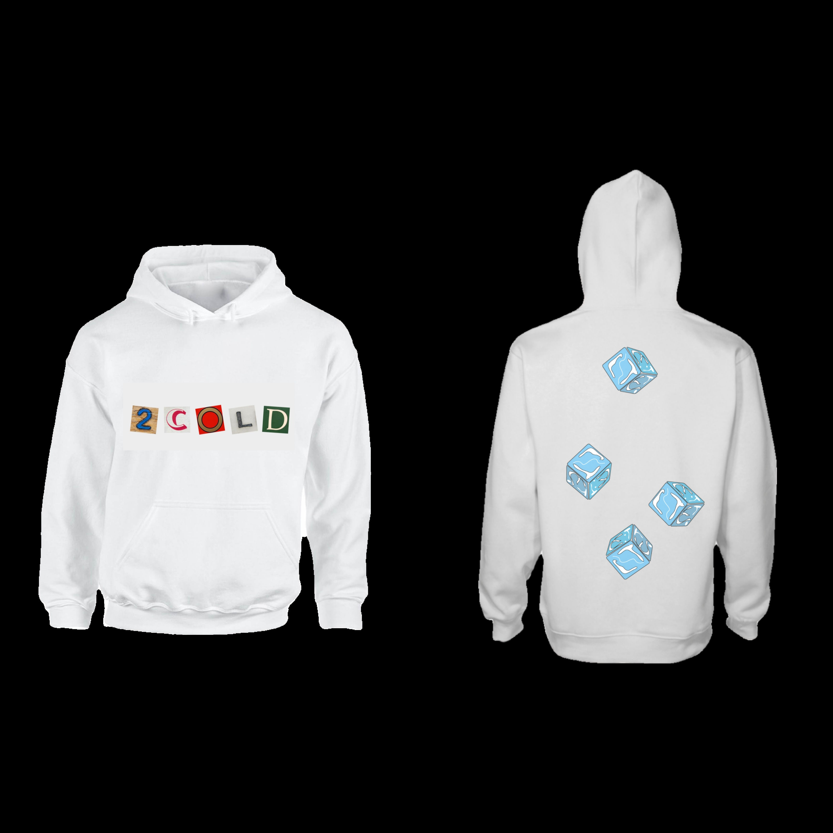 2 cold white hoodie
