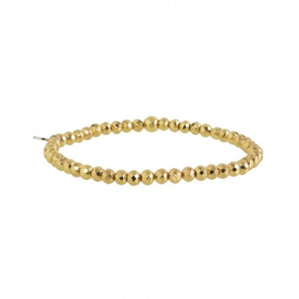 BRACCIALE PEPITE SFACCETTATE 4mm ORO