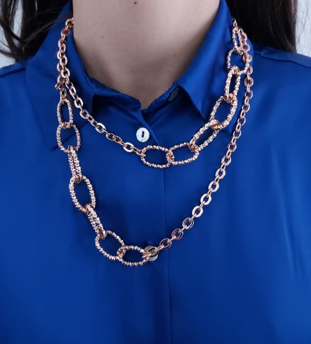 Collana catena in bronzo rosato 1908