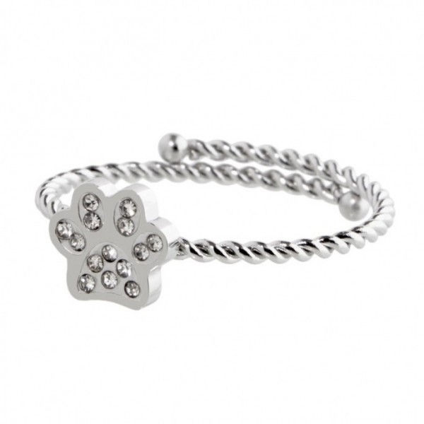 ANELLO ACCIAIO ZAMPINA CON STRASS 18AN051-S