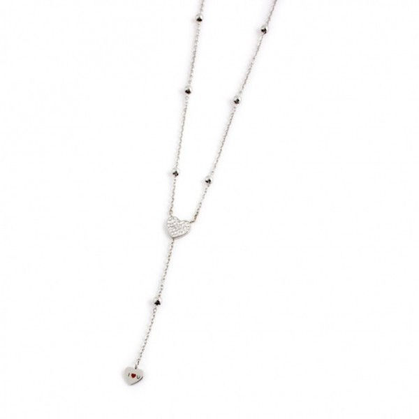 MARLU' COLLANA Y ACCIAIO CUORE STRASS LOVE