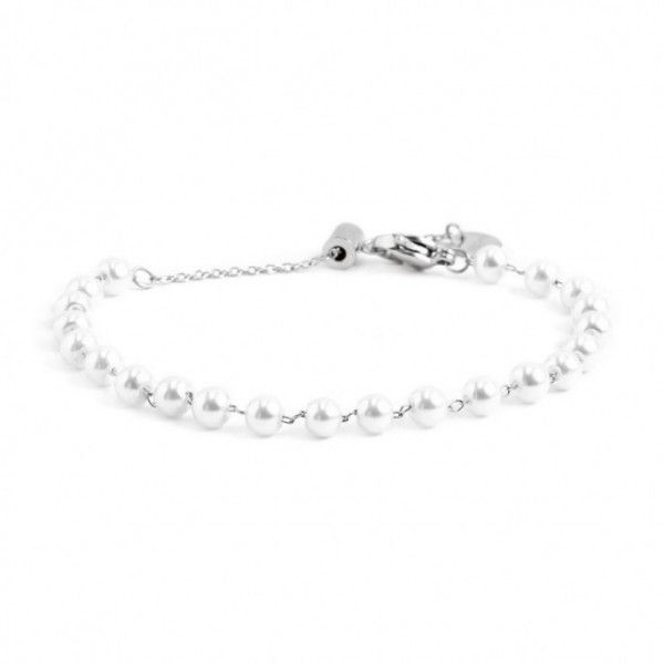 BRACCIALE PERLE 4.30MM CATENA ACCIAIO 2BR0090-W