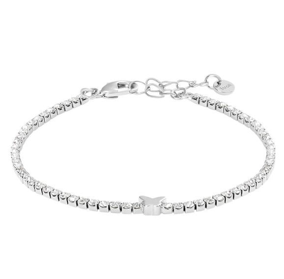 Bracciale Tennis Farfalla Romantic Shine Metallo Cristallo Bianco 168583