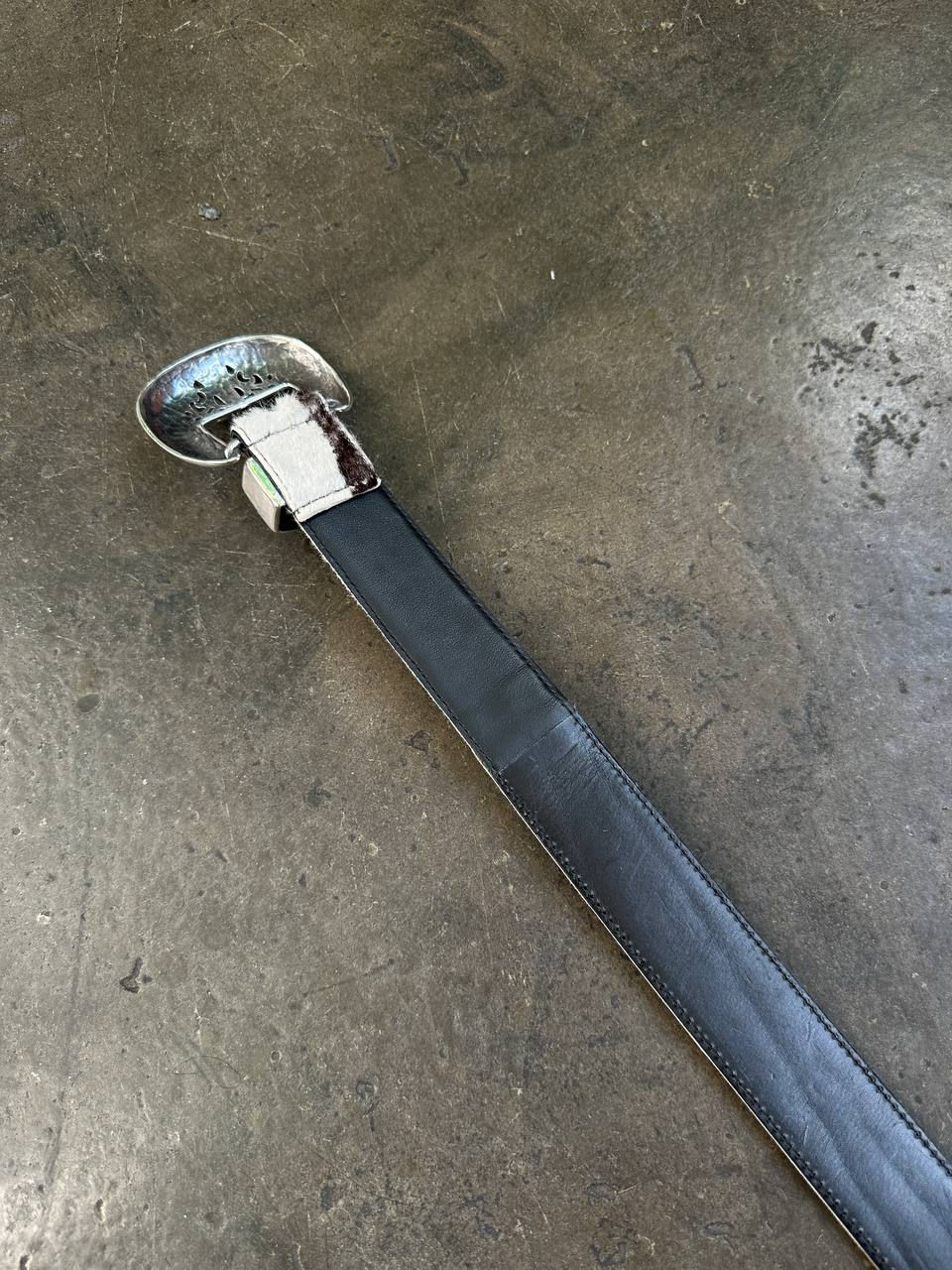 Thumbnail: Chrome Hearts Zebra Pony Hair Three-Piece Oval Belt