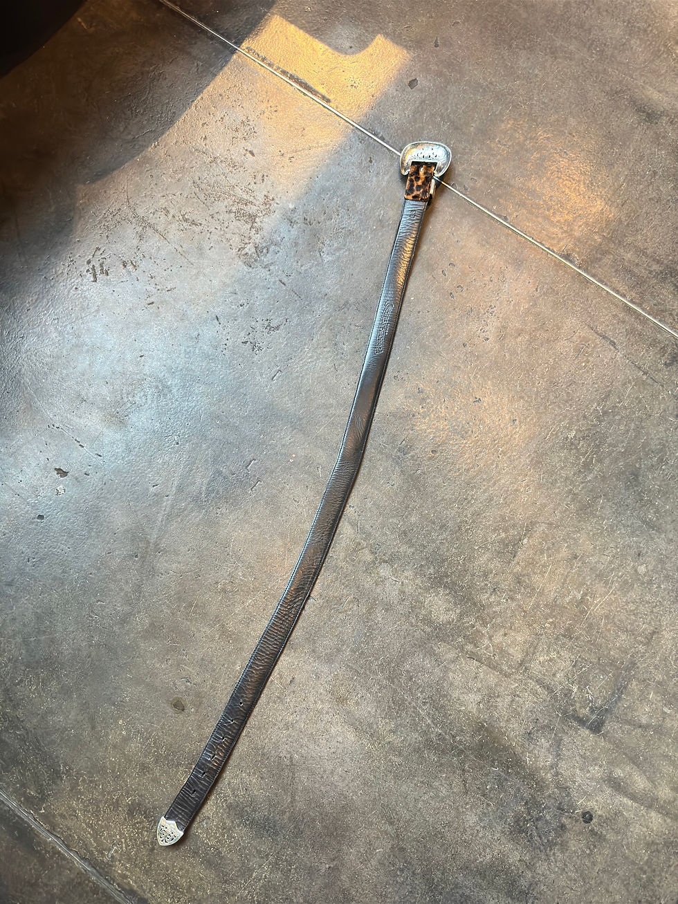 Thumbnail: Chrome Hearts Leopard Pony Hair Belt (SIZE 36)