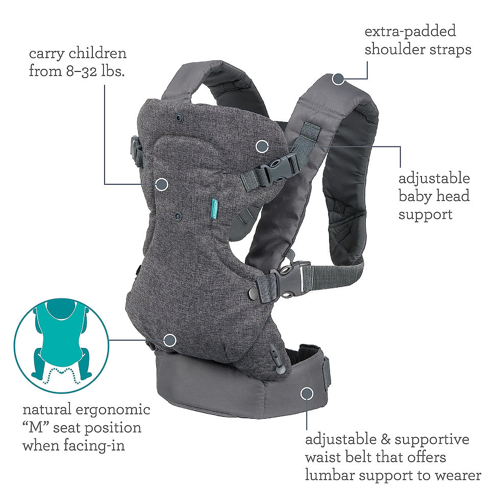 Thumbnail: Infantino Flip 4-in-1 Convertible Baby Carrier, Adjustable, Ergonomic Babywea...