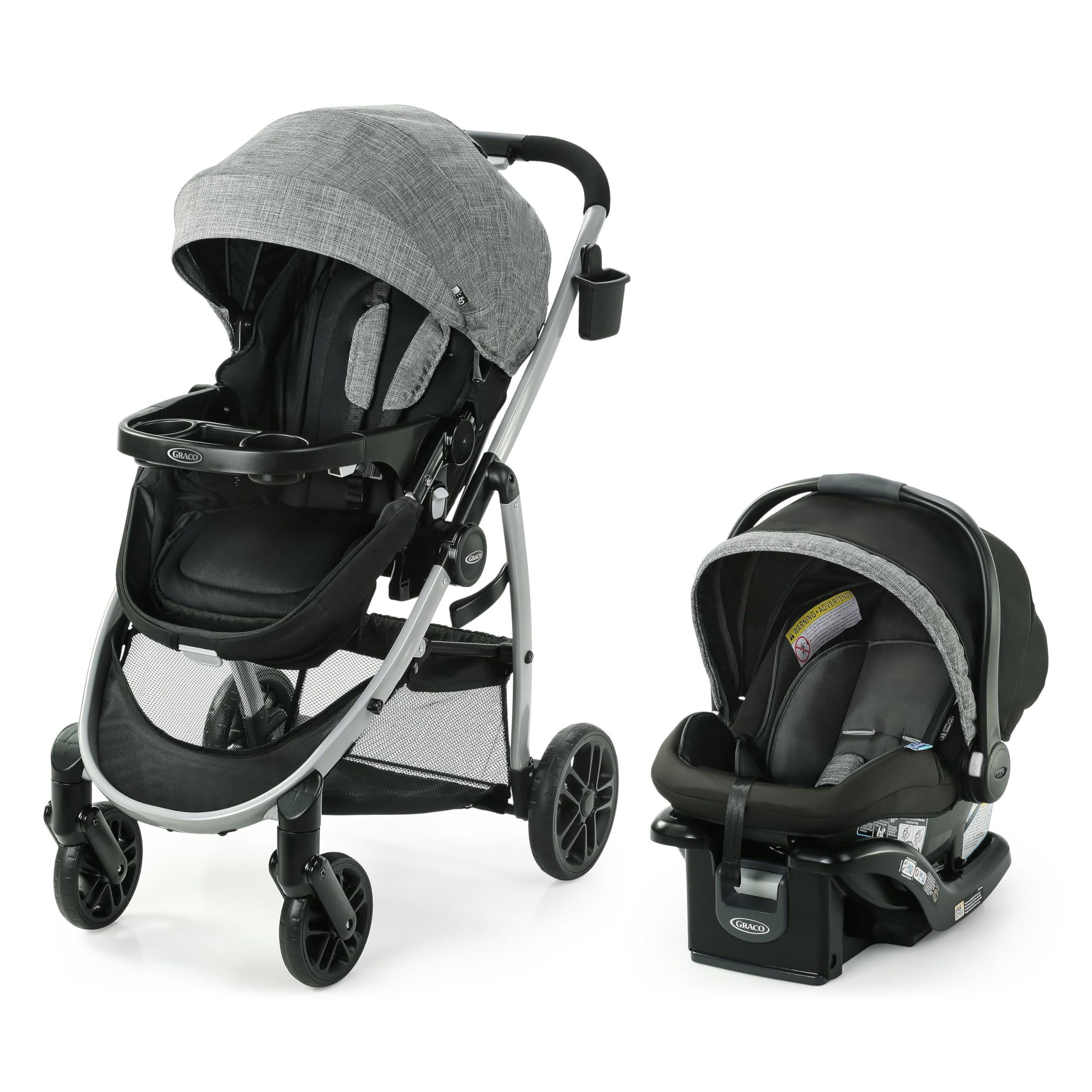 Graco Modes Pramette Travel System, Car Seat and Stroller Combo, Includes Snu...