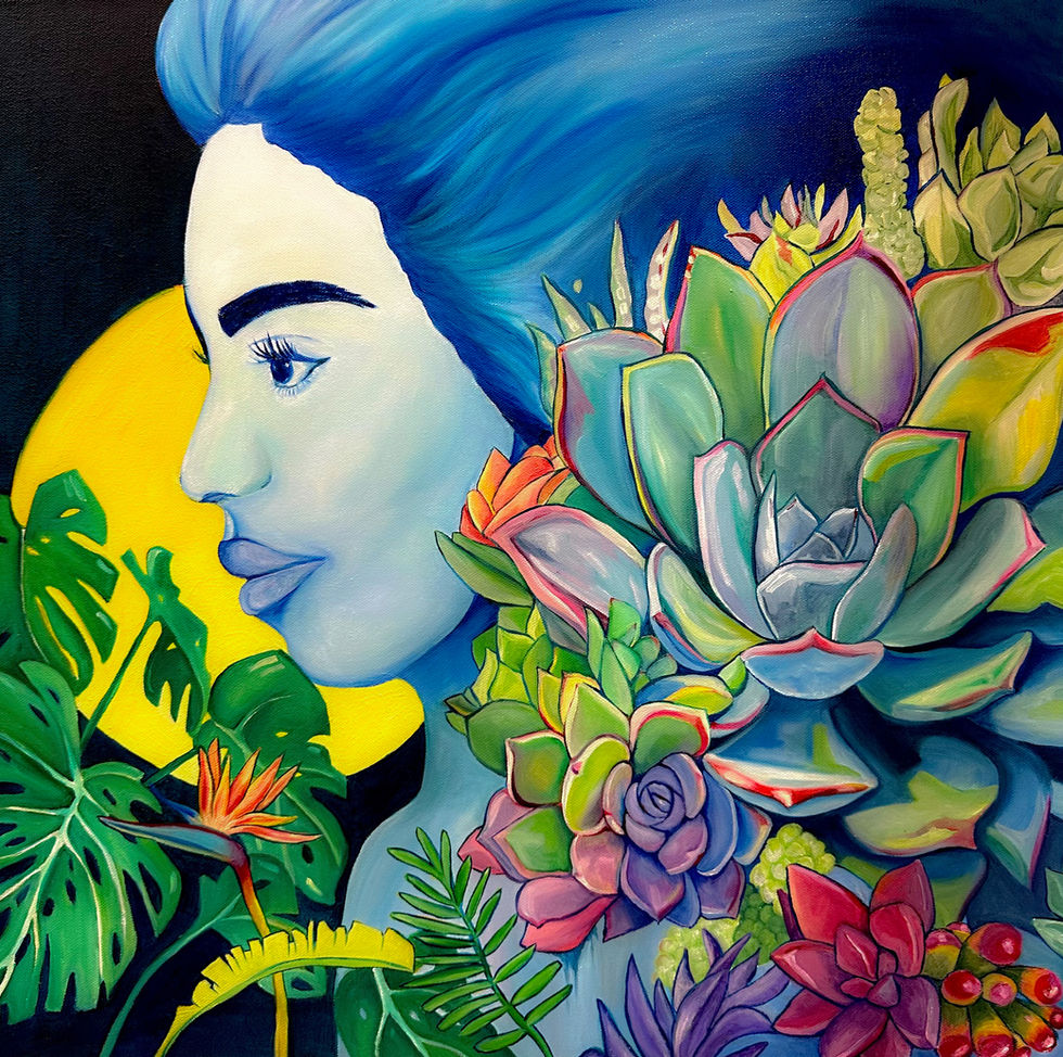 Girl on Fire, 20x20