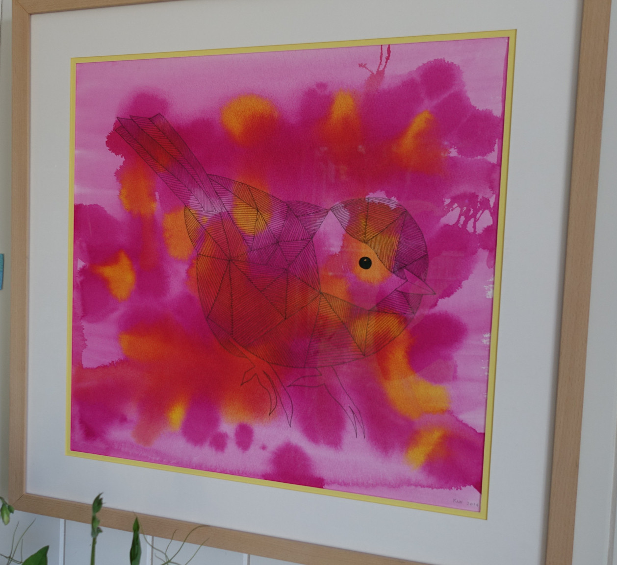 Milly Wag Tail - Framed Original Watercolour ink on paper